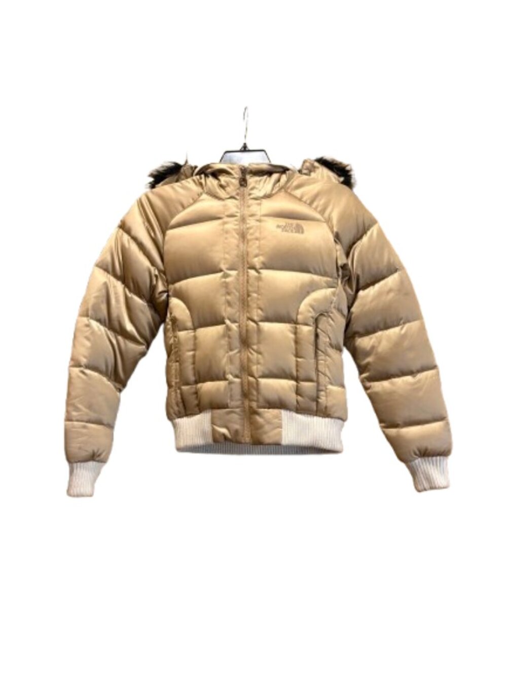 THE NORTH FACE~Gotham Down Puffer Bomber Jacket Gold Womens SIZE Medium